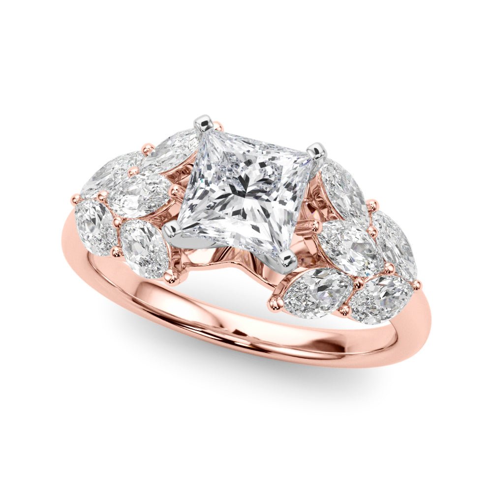 Diamond Cluster Engagement Ring Design - Diamonds By Rothschild