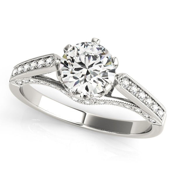 Round Cut Engagement Ring Settings - Diamonds By Rothschild