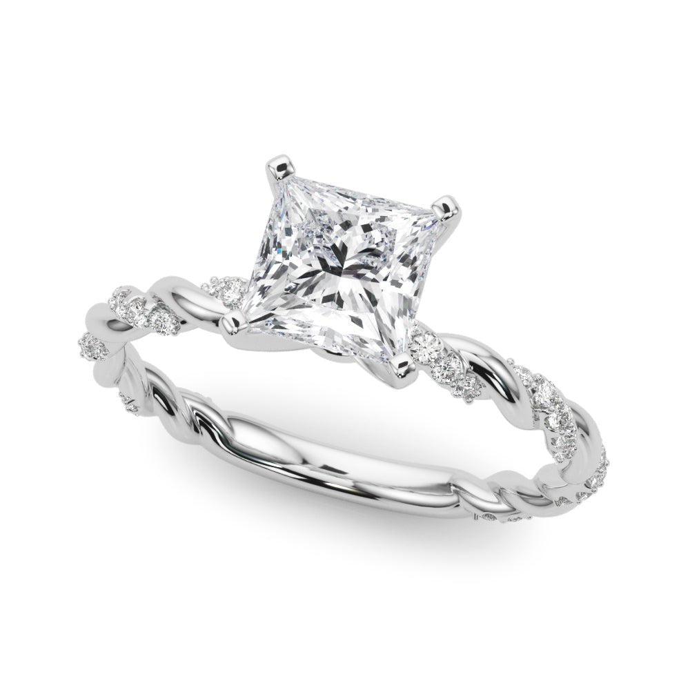 Twisted Shank Engagement Ring Setting - Diamonds By Rothschild