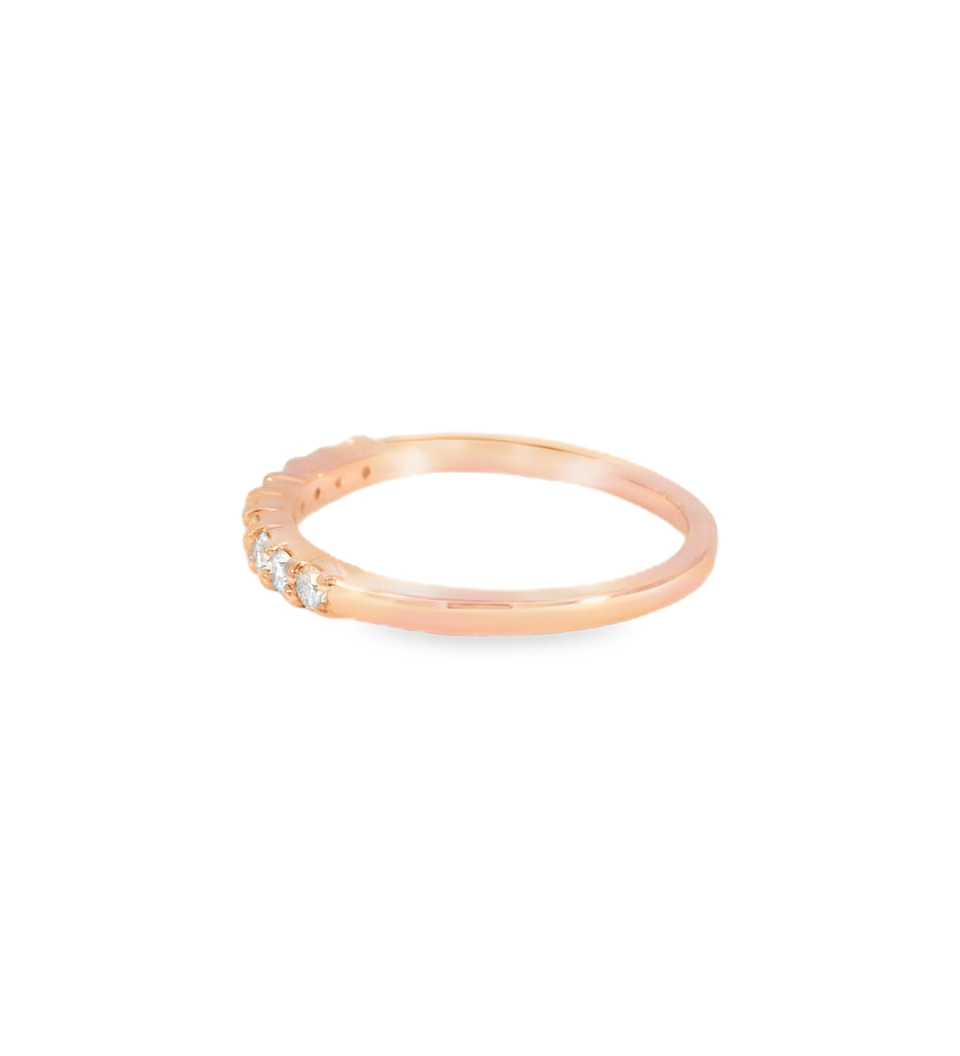 14KR Rose Gold 9 - stone Diamond Band - 0.29ctw - Diamonds By Rothschild