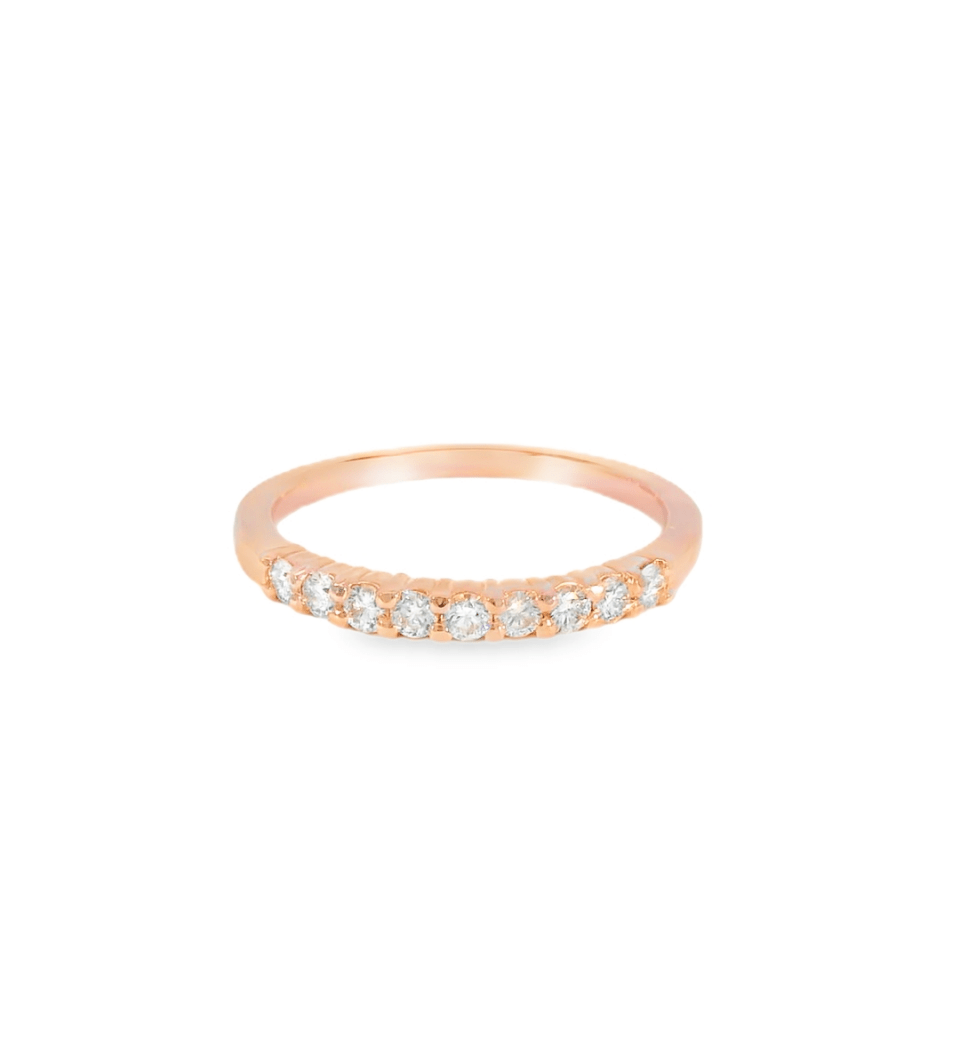 14KR Rose Gold 9 - stone Diamond Band - 0.29ctw - Diamonds By Rothschild