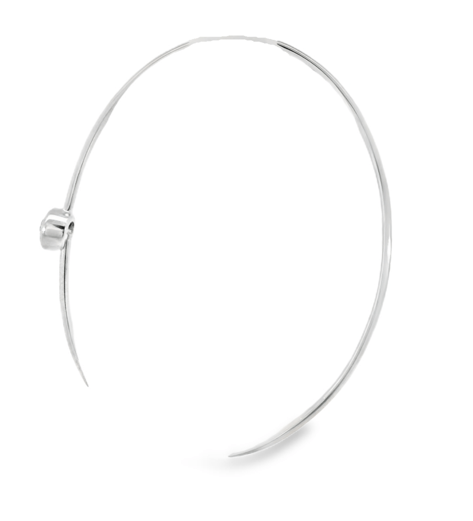 14kw Bezel Diamond Bangle - 0.32cttw F VS - Diamonds By Rothschild