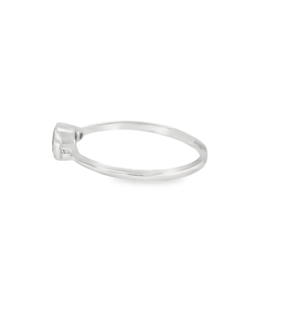 14KW Garnet and Diamond Stackable Ring - 0.05ctw - Diamonds By Rothschild