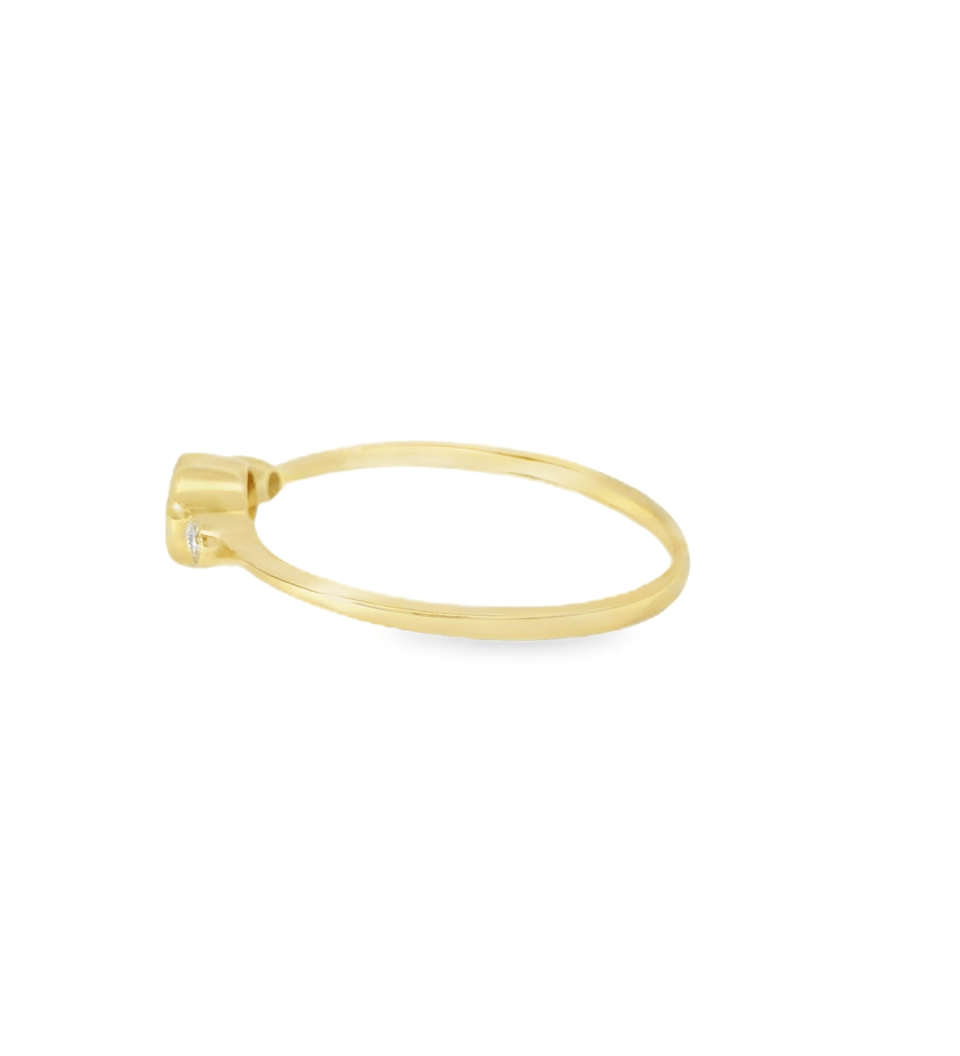 14KY Citrine and Diamond Stackable Ring - 0.05ctw - Diamonds By Rothschild