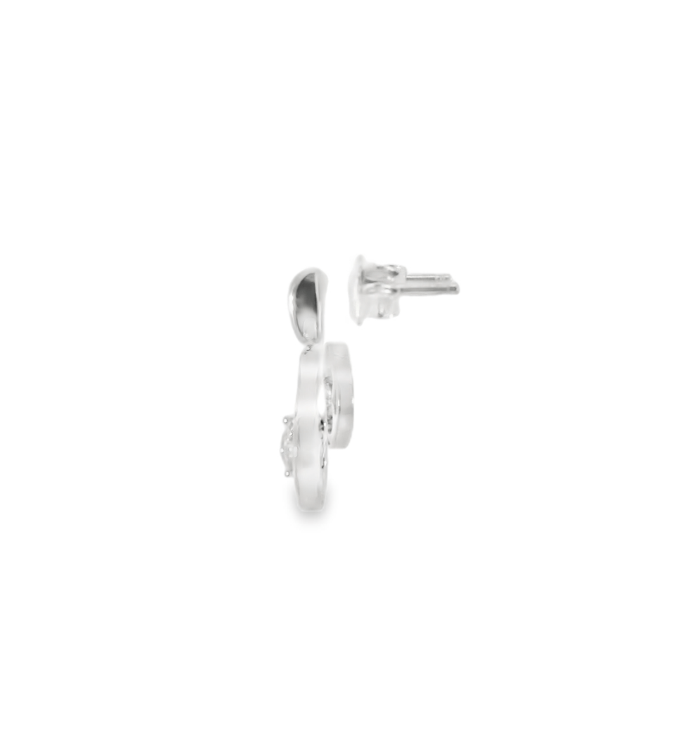 18KW Diamond Clover Earrings - 0.33ctw - Diamonds By Rothschild