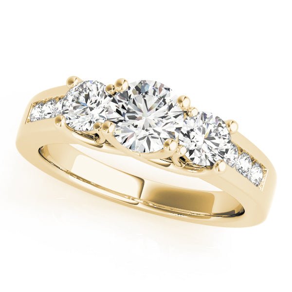 3 Stone Round Channel Engagement Ring - Diamonds By Rothschild