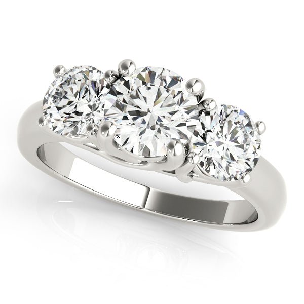3 Stone Round Trellis Engagement Ring - Diamonds By Rothschild