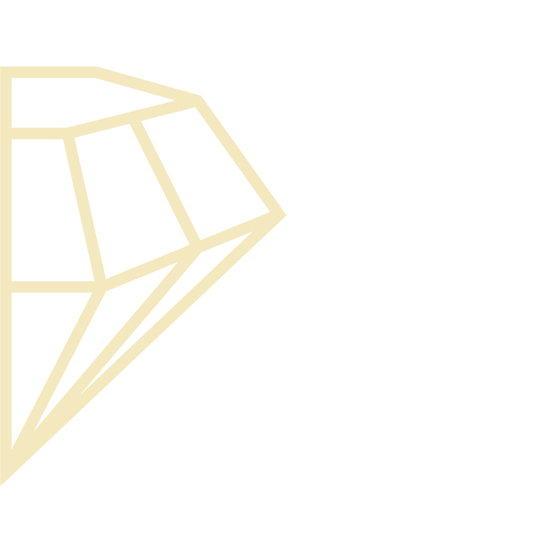 Line drawing of the right side of a diamond