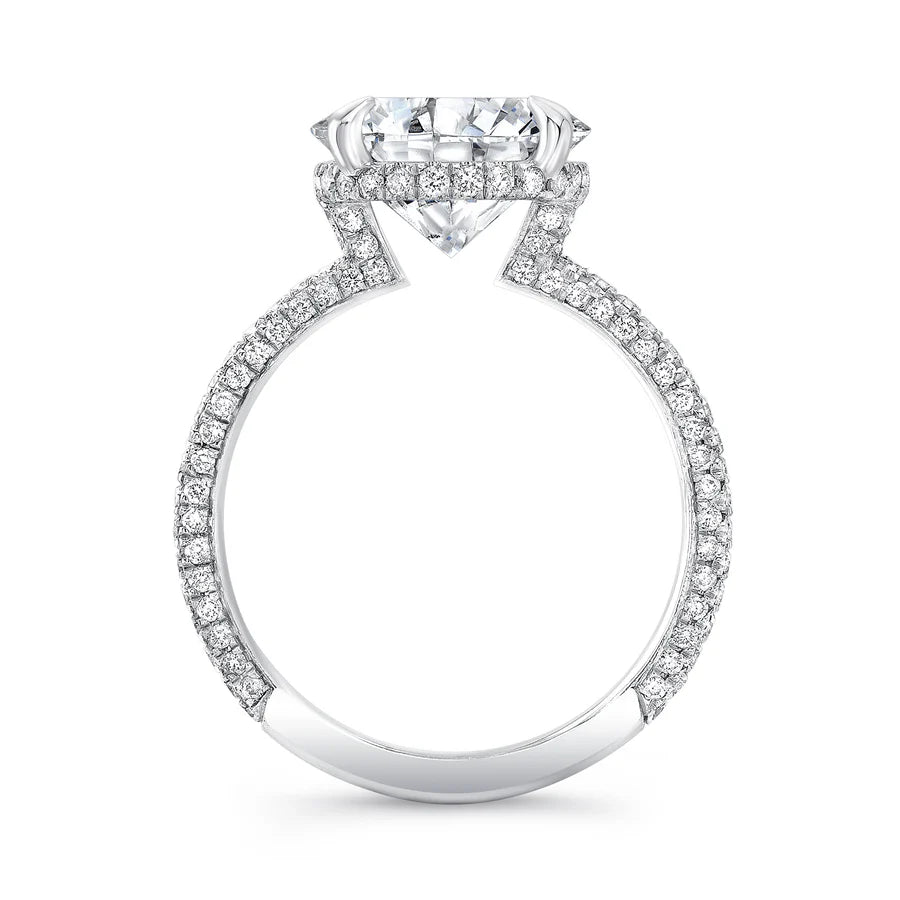 Kendall - Hidden Halo Engagement Ring - Side View