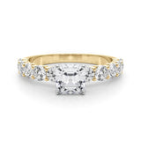 Asscher Cut Center Large Pavé Engagement Ring - Diamonds By Rothschild