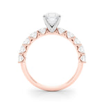 Asscher Cut Center Large Pavé Engagement Ring - Diamonds By Rothschild