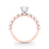 Asscher Cut Center Large Pavé Engagement Ring - Diamonds By Rothschild