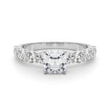 Asscher Cut Center Large Pavé Engagement Ring - Diamonds By Rothschild