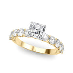Asscher Cut Center Large Pavé Engagement Ring - Diamonds By Rothschild
