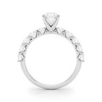 Asscher Cut Center Large Pavé Engagement Ring - Diamonds By Rothschild