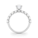 Asscher Cut Center Large Pavé Engagement Ring - Diamonds By Rothschild