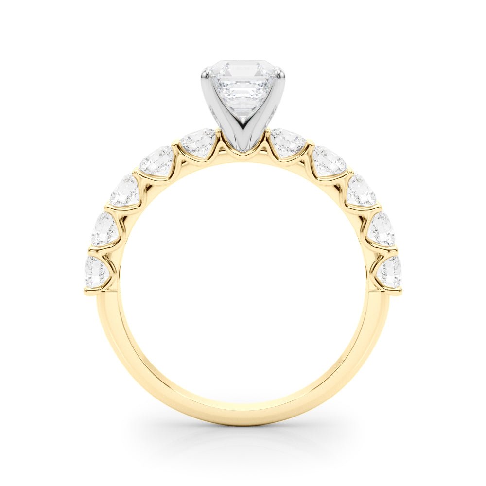 Asscher Cut Center Large Pavé Engagement Ring - Diamonds By Rothschild
