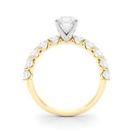 Asscher Cut Center Large Pavé Engagement Ring - Diamonds By Rothschild