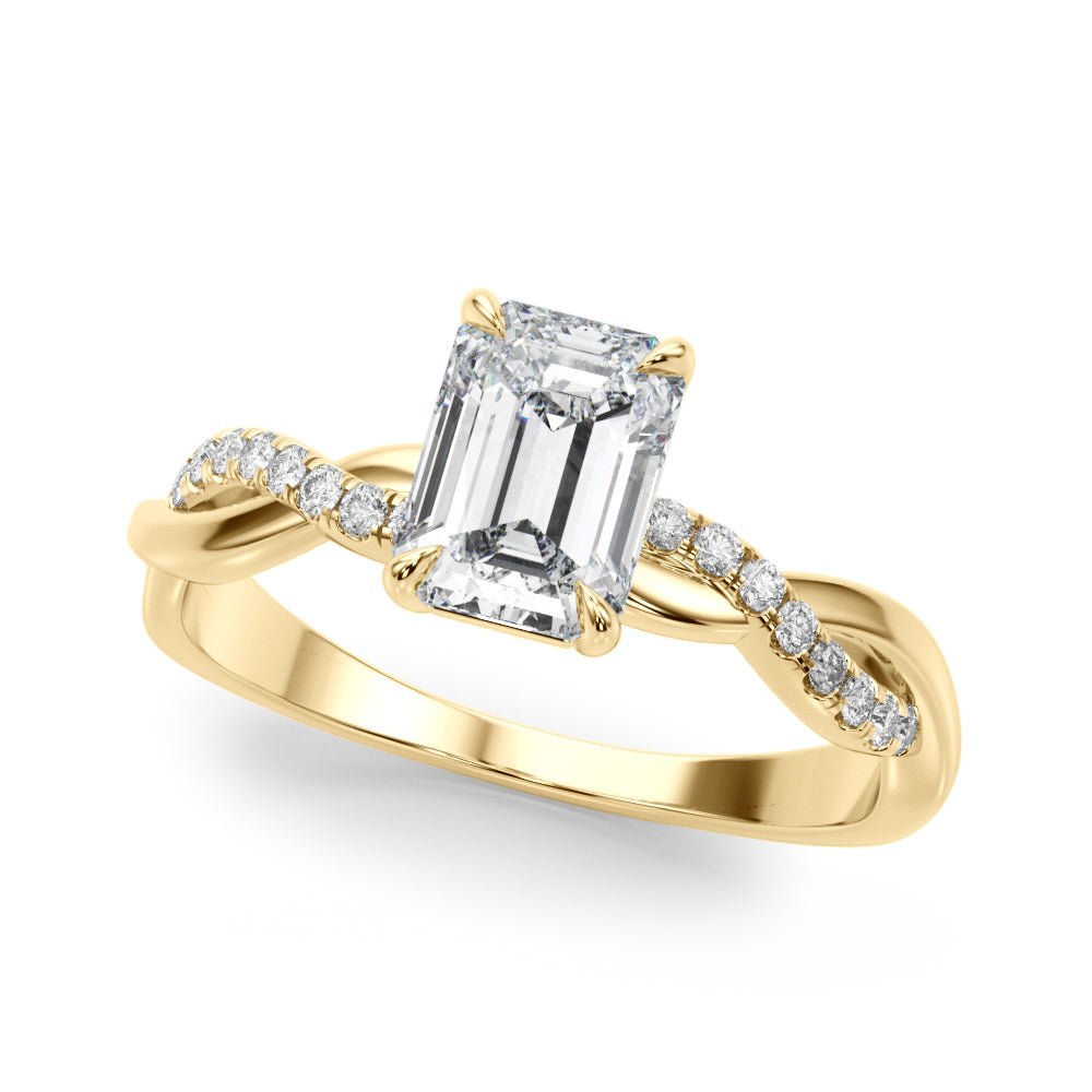 Emerald Cut Center Engagement Ring - Diamonds By Rothschild