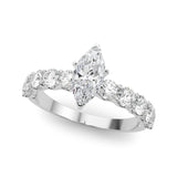 Marquise Center Large Pavé Engagement Ring - Diamonds By Rothschild