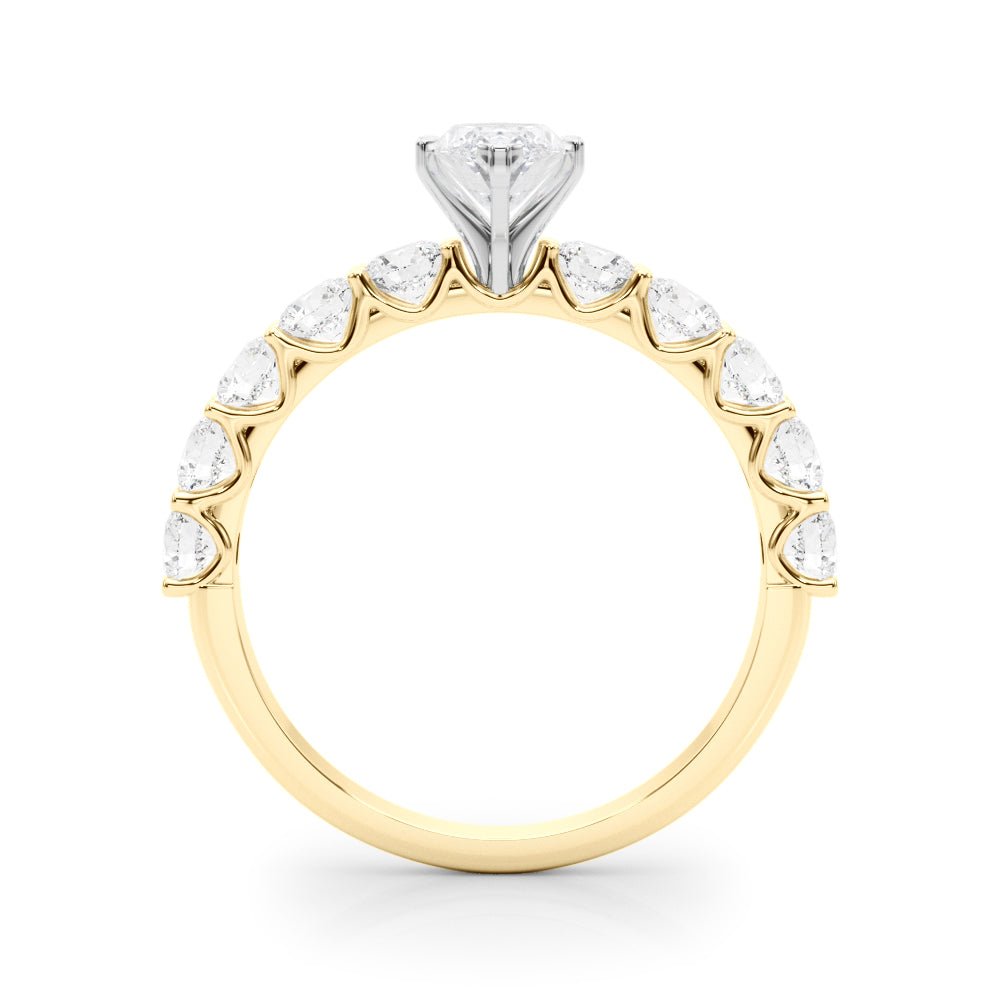 Marquise Center Large Pavé Engagement Ring - Diamonds By Rothschild