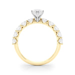 Marquise Center Large Pavé Engagement Ring - Diamonds By Rothschild