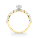 Marquise Center Large Pavé Engagement Ring - Diamonds By Rothschild
