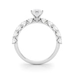 Marquise Center Large Pavé Engagement Ring - Diamonds By Rothschild