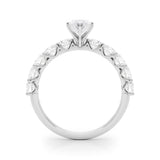 Marquise Center Large Pavé Engagement Ring - Diamonds By Rothschild