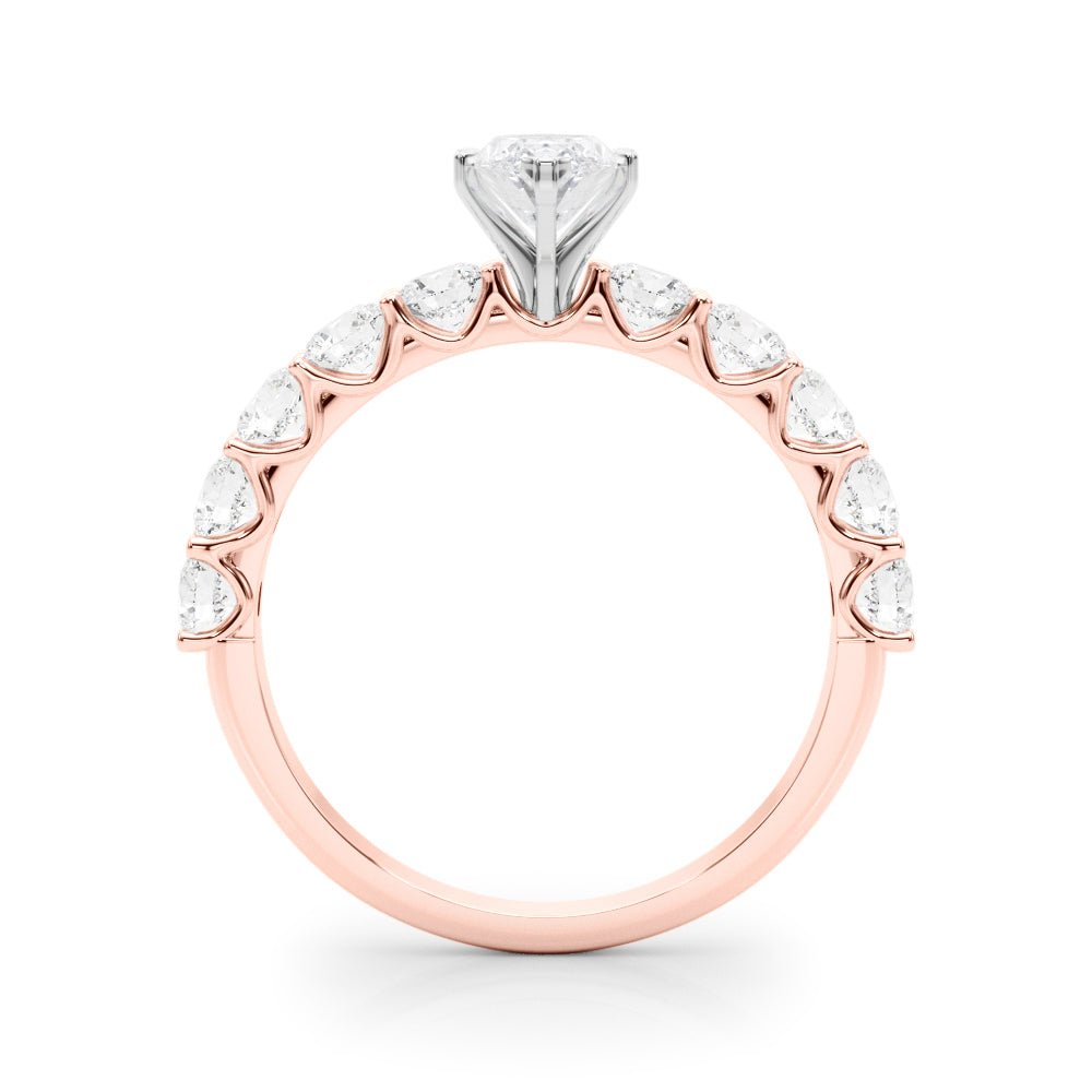 Marquise Center Large Pavé Engagement Ring - Diamonds By Rothschild