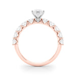 Marquise Center Large Pavé Engagement Ring - Diamonds By Rothschild
