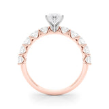 Marquise Center Large Pavé Engagement Ring - Diamonds By Rothschild
