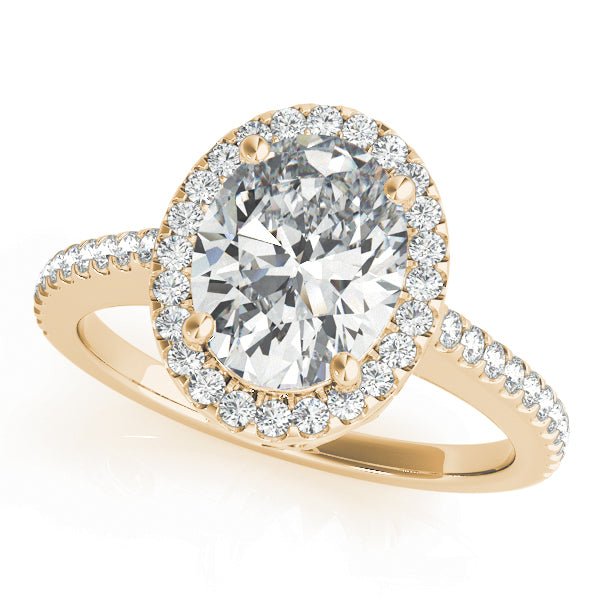 Oval Halo Engagement Ring - Diamonds By Rothschild