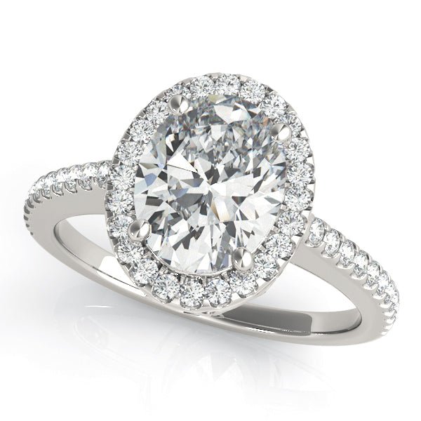 Oval Halo Engagement Ring - Diamonds By Rothschild