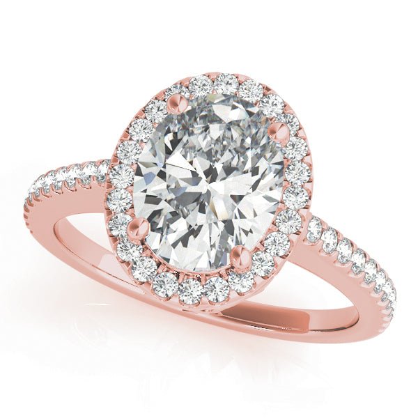 Oval Halo Engagement Ring - Diamonds By Rothschild