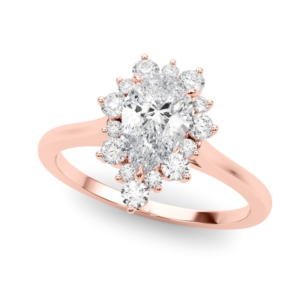 Pear - Shaped Halo Engagement Ring - Diamonds By Rothschild