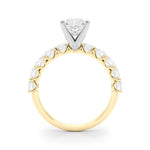 Princess Cut Center Large Pavé Engagement Ring - Diamonds By Rothschild