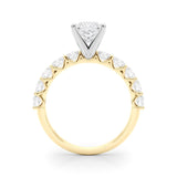 Princess Cut Center Large Pavé Engagement Ring - Diamonds By Rothschild