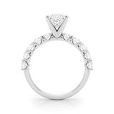Princess Cut Center Large Pavé Engagement Ring - Diamonds By Rothschild
