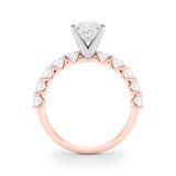 Princess Cut Center Large Pavé Engagement Ring - Diamonds By Rothschild