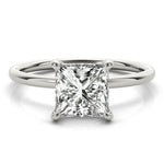 Princess Cut Hidden Halo Engagement Ring - Diamonds By Rothschild