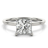 Princess Cut Hidden Halo Engagement Ring - Diamonds By Rothschild