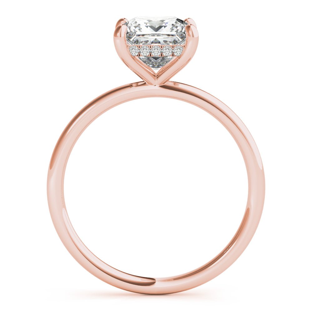 Princess Cut Hidden Halo Engagement Ring - Diamonds By Rothschild