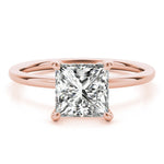 Princess Cut Hidden Halo Engagement Ring - Diamonds By Rothschild