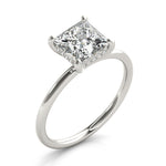 Princess Cut Hidden Halo Engagement Ring - Diamonds By Rothschild