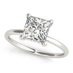 Princess Cut Hidden Halo Engagement Ring - Diamonds By Rothschild
