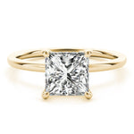 Princess Cut Hidden Halo Engagement Ring - Diamonds By Rothschild