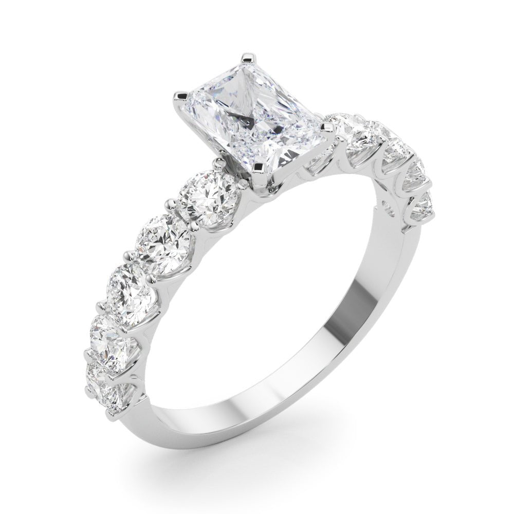 Radiant Center Large Pavé Engagement Ring - Diamonds By Rothschild
