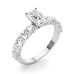 Radiant Center Large Pavé Engagement Ring - Diamonds By Rothschild