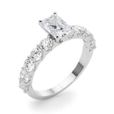Radiant Center Large Pavé Engagement Ring - Diamonds By Rothschild
